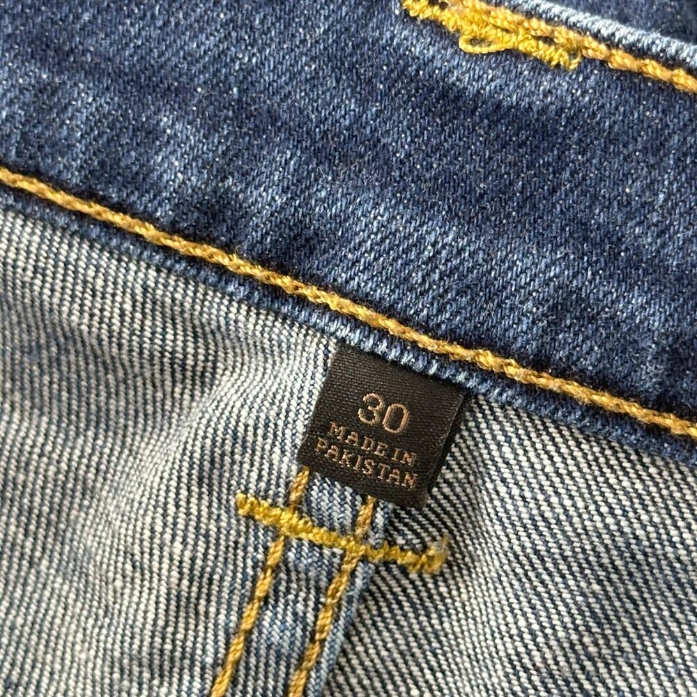 Frye Mens Mid-Rise Slim Fit Denim Jeans Size 30X31 Dark Wash - Picture 5 of 14